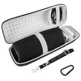 Geekria Shield Case Compatible with JBL Charge 5, Charge 4 Portable Bluetooth Speaker, Replacement Protective Hard Shell Travel Carrying Bag with Room for Accessories (Bock-Gray)