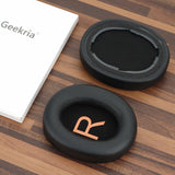 Geekria Replacement Ear Pads for QCY H3/ H3 Lite, TOZO HT2 Headphones Ear Cushions, Repair Parts (Black)