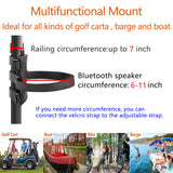 Geekria Universal Portable Bluetooth Speaker Mounts Compatible with JBL, Bose, Sony, Anker Bluetooth Speaker, with Adjustable Strap, for Railing Holder Bar Rail, Fits Motion, Outdoor, Golf Cart