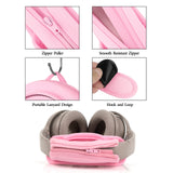 Geekria Short Replacement Medium Hook and Loop Headband Cover + Protein Leather Pad Set, Compatible with Skullcandy, Bose, JBL, Sony Headphones Accessory, Easy DIY Installation (Pink)