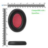 Geekria QuickFit Replacement Ear Pads for 1MORE SonoFlow Headphones Ear Cushions, Headset Earpads, Ear Cups Cover Repair Parts (Black)