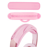 Geekria Medium Protein Leather Headband Cover + Pad Set Protector, No Tool Needed, Compatible with Medium-Sized Headphones (Fits Headband Diameter around 3.1cm/1.22") (Pink)
