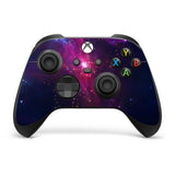 Geekria Skin Stickers Compatible with Microsoft Xbox Series X Console, Whole Body Protective Vinyl Decal Cover with 2 Wireless Controller Decals (Starry Blue)