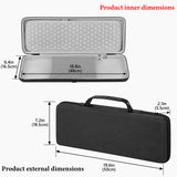 Geekria Keyboard Case, Compatible with Razer BlackWidow V4 Low Profile / DeathStalker V2, Corsair K100 AIR, Hard Shell Travel Carrying Bag (Dark Grey)
