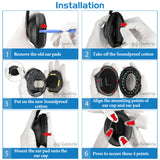 Geekria Sport Cooling-Gel Replacement Ear Pads for Bose 700/NC700 Headphones Ear Cushions, Repair Parts (Black)