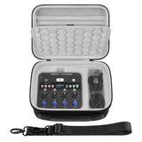 Geekria Hard Shell Travel Case Compatible with Zoom PodTrak P4next, Audio Mixer Carrying Bag (Dark Gray)