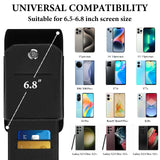 Geekria Phone Holster Compatible with iPhone 17 Pro Max 16 15, Galaxy S26+ S25 Ultra, Vegan Leather Cell Phone Belt Pouch Case with 360° Rotating Clip, Vertical Holder for Work Hiking Travel