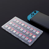 Geekria Game Card Case Compatible Nintendo Switch Oled, Switch Lite, 27 Cartridge Slots Holder, Protective Shockproof Display, Transparent Acrylic Game Cards Storage Box.