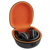 Geekria Shield Headphones Case Compatible with JLab Go Lux ANC, Audio Neon Folding/Studio Pro, Replacement Hard Shell Travel Carrying Bag (Dark Grey)