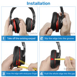 Geekria Sport Cooling Gel Replacement Ear Pads for Sony MDR-1ABT, MDR-1RBT, MDR-1RNC Headphones Ear Cushions, Headset Earpads, Ear Cups Cover Repair Parts (Black)