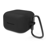 Geekria Silicone Case Compatible with Samsung Galaxy Buds 4 Pro / Galaxy Buds 4 True Wireless Earbuds, Protective Case Cover with Carabiner, Charging Port Accessible (Black)