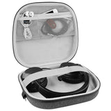 Geekria Shield Headphones Case Compatible with HyperX Cloud Stinger S, Cloud Stinger PS4, Cloud Flight Gaming Case, Replacement Hard Shell Travel Carrying Bag with Cable Storage (Dark Grey)