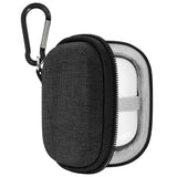 Geekria Shield Earbuds Case Compatible with Audio-Technica, Skullcandy, Marshall, Google True Wireless Earbud, Replacement Hard Shell Travel Carrying Bag with Carabiner Clip (Grey)
