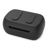 Geekria Silicone Case Cover Compatible with Skullcandy DIME 3 True Wireless Earbuds, Protective Earphones Skin Cover with Keychain Hook, Charging Port Accessible, Front LED Visible (Black)