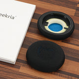 Geekria Comfort Mesh Fabric Replacement Ear Pads for Jabra Evolve2 65 (65MS 65UC USB)/ Evolve2 40 (40UC 40MS USB)/ Elite 45h On-Ear Wireless Headphones Ear Cushions, Repair Parts (Black)