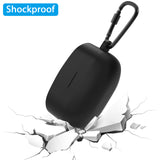 Geekria Silicone Case Cover Compatible with Sony WF-1000XM4 True Wireless Earbuds, Soft Protective Skin with Keychain Hook, Anti-Scratch, Charging Port Accessible (Black)