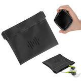 Geekria Soft Elastic Earbuds Pouch Case / Headphone Carrying Bag / Universal Headphone Protection Pouch / Pocket Earphone Case / Coin Purse Change Holder / Portable Travel Bag (Black)