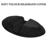 Geekria Velour Headband Pressure Relief Pad Compatible with AKG K701, SONY MDR-7506, AUNE AR5000, HIFIMAN Arya, Lightspeed Zulu 3 and Lightspeed Sierra, Bose A20 X A10 Headphones ( Black )