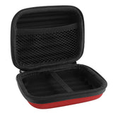 Geekria Shield Headphones Case for In-Ear Headphones, Replacement Hard Shell Travel Carrying Bag with Cable Storage, Compatible with Audio-Technica, Beats, JBL, Plantronics Headsets (2 Packs/Red)