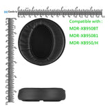 Geekria QuickFit Replacement Ear Pads for SONY MDR-XB950BT MDR-XB950B1 MDR-XB950/H Headphones Ear Cushions, Headset Earpads, Ear Cups Cover Repair Parts (Black)