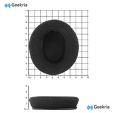 Geekria Comfort Extra Thick Mesh Fabric Replacement Ear Pads for Sony MDR-7506, MDR-V6, MDR-CD900ST Headphones Ear Cushions, Repair Parts (Black)