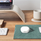 Geekria Silicone Case Cover Compatible with Bose New QuietComfort True Wireless Earbuds, Protective Earphones Skin Cover with Keychain Hook, Charging Port Accessible, Front LED Visible (White)