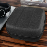 Geekria Shield Headphones Case for Large Sized Over-Ear Headphones, Replacement Hard Shell Travel Carrying Bag with Cable Storage, Compatible with Audio-Technica ATH-M50X Headsets (Dark Grey)