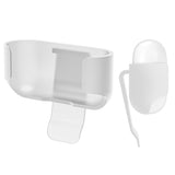 Geekria Earbud Case with Belt Clip, Protective Waist Pouch Compatible with Apple AirPods Pro 3, Portable Travel Carrying Holder (White)