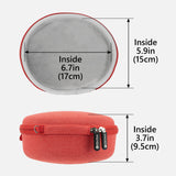 Geekria Shield Headphones Case Compatible with Beats Studio Pro/3/2 Wireless and More, Replacement Hard Shell Travel Carrying Bag with Cable Storage (Red)