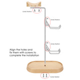 Geekria 2-in-1 Headphone Stand & Controller Holder for Gaming Desk Setup, Beech Wood & Aluminum Headset Hanger, Desktop Organizer for PS5 PS4 Xbox One Nintendo Switch, Fits Most Headphones