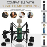 Geekria for Creators Microphone Shock Mount Compatible with Blue Ember, Bluebird SL, Babybottle SL, Spark SL, Kiwi Mic Anti-Vibration Suspension Adapter Clamp Mic Holder Clip (Black)