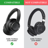 Geekria QuickFit Replacement Ear Pads for Audio-Technica ATH-SR50BT Headphones Ear Cushions, Repair Parts (Black)
