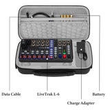 Geekria Hard Shell Travel Case Compatible with Zoom LiveTrak L6 / L6 Digital Mixer, Audio Mixer Carrying Bag (Dark Gray)
