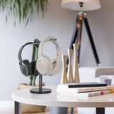 Geekria Aluminum Alloy Dual Headphones Stand for Over-Ear Headphones, Gaming Headset Holder, Desk Display Hanger with Solid Heavy Base Compatible with Beats, Bose, SONY, AKG, ATH (Black)
