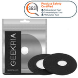 Geekria 2 Pairs Knit Headphones Ear Covers - Product Safety Certified - Washable & Stretchable Sanitary Earcup Protectors for On-Ear Headsets, Sweat Pads for Gym, Meeting (Size S / Black)