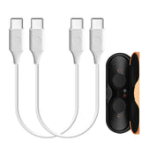 Geekria Type-C Earbuds Short Charger Cable Compatible with Sony WF-1000XM5 WF-1000XM4 LinkBuds INZONE Buds Charger, USB-C to USB-C Replacement Power Charging Cord (1 ft/30 cm 2 Pack)