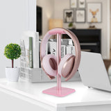 Geekria Pink Gaming Headset Stand, Aluminum Headphone Holder with Heavy Non-Slip Base, Desktop Over-Ear Headphones Hanger for Desk Setup, Fits Sony, Bose Beats