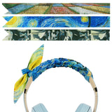 Geekria Headphones Headband Ribbon Wrap Cover, Protective Scarf Decoration Compatible with Sony WH-1000XM6, Beats Studio Pro, Logitech G PRO Headphones (3 Pack / Colorful Paint)