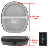 Geekria Shield Case Compatible with Jabra Elite45h, Evolve275, Evolve265, Evolve255, Evolve250, Evolve230 Case, Replacement Protective Hard Shell Travel Carrying Bag with Cable Storage (Grey)