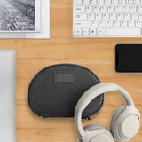 Geekria Headphones Pouch Compatible with Sony WH-1000XM4, WH-1000XM3, WH-H910N, WH-H800, WH-XB900N, WH-H810 Case, Replacement Protective Travel Carrying Bag with Cable Storage (Grey)