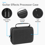 Geekria Hard Shell Travel Case Compatible with Zoom G1X FOUR, B1X FOUR, A1X FOUR, Guitar Bass Multi-Effects Processor (Dark Grey)