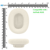 Geekria Comfort Mesh Fabric Replacement Ear Pads Compatible with Apple AirPods MAX(A2096), AirPods MAX2 (A3184) Headphones, Ear Cushions (Starlight)