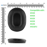 Geekria Elite Sheepskin Replacement Ear Pads Compatible with Audio-Technica ATH-M50X, ATH-M50xBT2, ATH-M40X, ATH-M30X, ATH-M20X, ATH-M10X Headphones, Ear Cushions (Black)