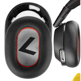 Geekria QuickFit Replacement Ear Pads for Plantronics BackBeat PRO 2/PRO 2 Special Edition, Voyager 8200 UC Headphones Ear Cushions (Black/Red)