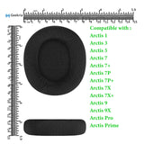 Geekria Sport Mesh Fabric Replacement Ear Pads Compatible with SteelSeries Arctis 1/ 3/ 5/ 7/ 7+/ 7P/ 7P+/ 7X/ 7X+/ 9/ 9X, Arctis Pro/Prime Headphones, Ear Cushions (Black)