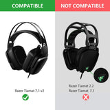 Geekria QuickFit Replacement Ear Pads for Razer Tiamat 7.1 V2 Headphones Ear Cushions, Repair Parts (Black)