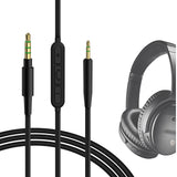 Geekria Audio Cable with Mic Compatible with Bose QuietComfort Ultra/SE/45/35II/35/700 Headphones, 3.5mm to 2.5mm Replacement Stereo Cord with Inline Microphone (4 ft / 1.2 m)