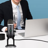 Geekria for Creators USB to Micro USB Microphone Cable 9 ft / 2.8 M, Compatible with Blue Yeti X, Yeti Nano, BONAOK G50, X39, Q31, Q37, Q78, BlueFire, Ankuka Karaoke Microphone Mic Cord (Black)