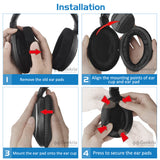 Geekria Comfort Breathable Mesh Fabric Ear Pads with Soundproof Foam Compatible with Sennheiser HD599, HD599SE, HD560S, HD598, HD559, GAME ONE, PC38X Headphones (Black)
