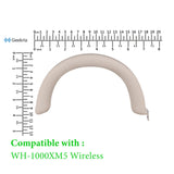 Geekria Silicone Headband Cover Compatible with Sony WH-1000XM5, WH1000XM5 Wireless Headphones, Head Top Cushion Pad Protector, Sweat Cover, Replacement Repair Part, Easy DIY Installation (Beige)